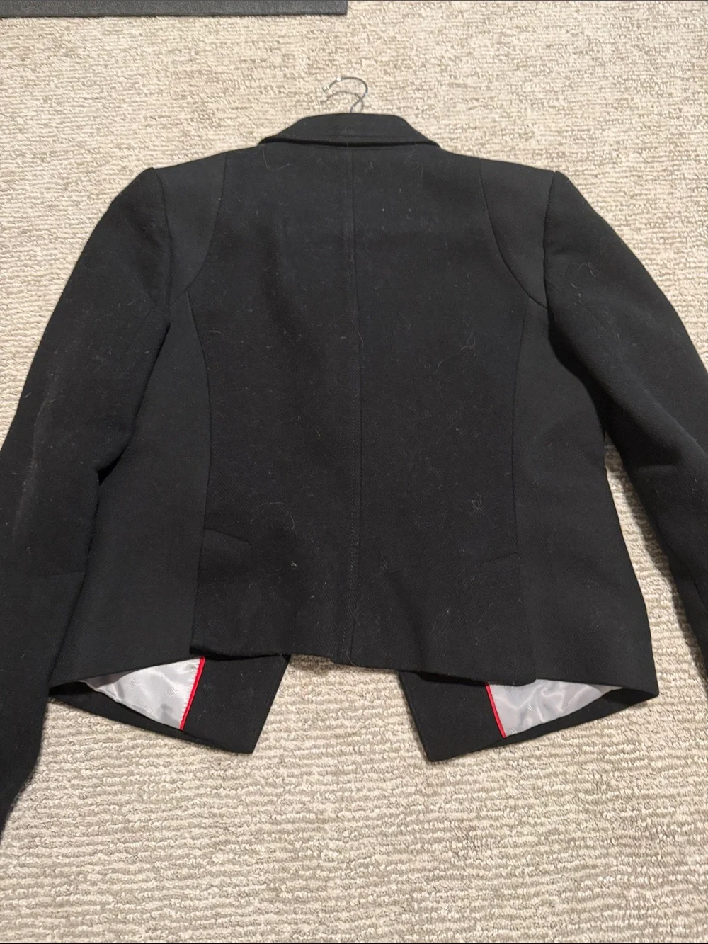 Banana Republic Black Double-Breasted Peacoat with Gold Buttons